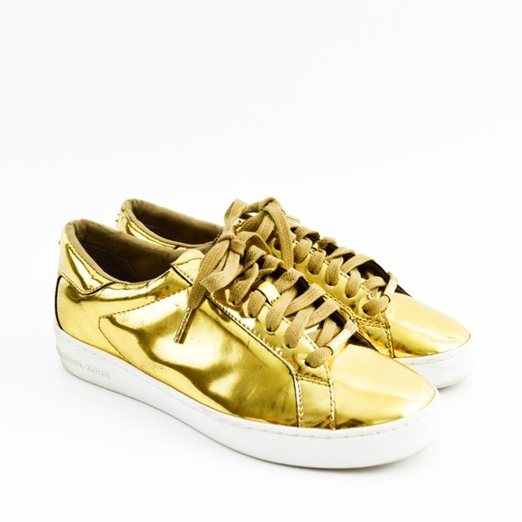 Michael Kors Metallic Gold Sneakers #124-1761 - Picture 1 of 5